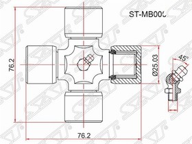 Крестовина MITSUBISHI L200 05-/PAJERO/MONTERO SPORT  96-/DELICA 89-06