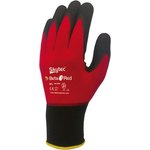SKY502, Nylon Nitrile-Coated General Purpose Gloves, size 8, Red