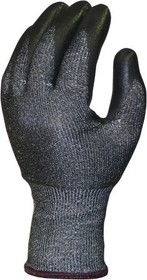 SKY272, Glass Fibre, Polyethylene Nitrile-Coated Cut Resistant Gloves, size 8, Black