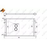 53404, NRF 53404_радиатор системы охлаждения!\ Audi A3, Skoda Octavia ...