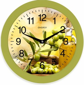 Кварцевые настенные часы модель ЕС-100 оливки 009473
