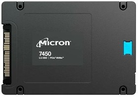 Твердотельный накопитель Micron 7450 PRO 1.92TB NVMe U.3 (15mm) PCIe NVMe Gen4 1x4 (v1.4) R6800/W2700MB/s 3D TLC MTTF 2М 800K/120K IOPS 3650