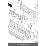 1665943, передняя накладка мех-ма стеклоочистителя