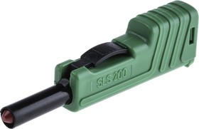 Фото 1/3 932153104, Green Male Banana Plug, 4 mm Connector, Screw Termination, 30A, 30 V ac, 60V dc, Nickel