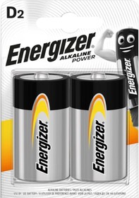 Батарейка Energizer Alkaline power LR20 D BL2 Alkaline 1.5V (2/12)