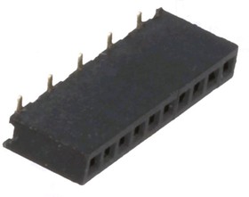 PBS1.27-10A/BS (DS1065-02-1*10), Гнездо на плату 1.27мм 1х10pin SMD