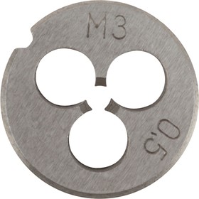 Фото 1/3 70820, Плашка метрическая, легированная сталь М3х0,5 мм