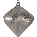 502-216, Елочная фигура Алмаз, 25 см, цвет серебряный