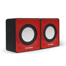 Фото 1/6 EX289920RUS, Акустическая система 2.0 ExeGate Disco 140 Red (питание USB, 2х3Вт (6Вт RMS), 100-20000Гц, красный, Color Box)