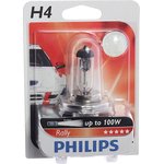 12569RAB1, Лампа автомобильная H4 12V-100/90W (P43t) Rally блистер (1шт.) (Philips)
