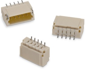 665106131822, Pin Header, Wire-to-Board, 1 мм, 1 ряд(-ов), 6 контакт(-ов), Поверхностный Монтаж, Серия WR-WTB