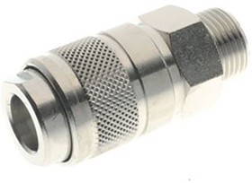 Фото 1/3 Brass Female Quick Air Coupling, G 3/8 Male Threaded