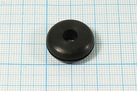 Фото 1/2 Изоляционная втулка проходная 6x7x1,0x14/19,5, материал резина, черный, GM8