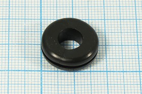 Фото 1/2 Втулка проходная резиновая под кабель диаметром до 6мм, установочный размер 10мм, черная, Mi8x6; Q-9958 B втулка проход\d 8,0x 6xd18\d12x1,8