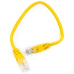Патч-корд UTP Cablexpert кат.5e, 0.25м, литой, многожильный (жёлтый)