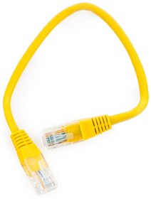Фото 1/10 Патч-корд UTP Cablexpert кат.5e, 0.25м, литой, многожильный (жёлтый)