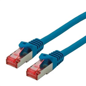 21.15.2955-50, Cat6 Male RJ45 to Male RJ45 Ethernet Cable, S/FTP, Blue LSZH Sheath, 300mm, Low Smoke Zero Halogen (LSZH)