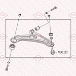 TEA1102, Опора шаровая нижняя L/R
