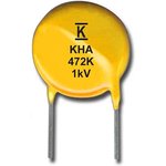 KHB101KN24DGAAA, Ceramic Disc Capacitors 1000V 100pF Y5P 10% LS=7.5mm