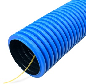 Труба гофрированная двустенная ПНД гибкая тип 750 (SN8) с/з синяя d200 мм (35м/70м уп/пал) Промрукав