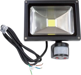 BR-FL-20W-PIR WHITE, Прожектор св.диод. Встроенный датчик и драйвер