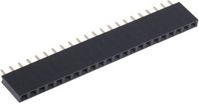 DS1023-1x22S21, гнёзда в плату однорядные, шаг 2.54 мм (A=8.5 / B=3.0), штампованные контакты / PBS-22 (DS1023-1x22S21)