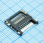 DS1139-06-08SS4BSR, (microSD card разъем), Держатель карты памяти microSD ...