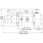 Лебёдка электрическая индустр. 12V 15000 lbs 6800 кг EWN15000U