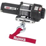 RUNVA Лебёдка электрическая 12V Runva 3500A lbs 1588 кг (синтетический трос) ...