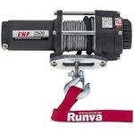 RUNVA Лебёдка электрическая 12V Runva 3500A lbs 1588 кг (синтетический трос) ...