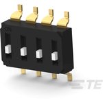 4 Way Surface Mount DIP Switch SPST, Raised Actuator