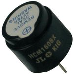 HCM1606X, (+6V d=16mm), Генератор звука электромагнитный со встроенной схемой +6В, 30 мА, 85 дБ, 2.3 кГц, Ф16х14 мм