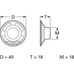 LSM-40A, Динамик 4см 0,1Вт 8Ом