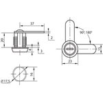 SQ0825-0014, Замок 18-20/40 металлический ключ (с секретностью) Упак ...