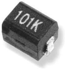 Фото 1/2 3613C101K, Inductor RF Molded/Unshielded Wirewound 100uH 10% 796KHz 40Q-Factor Ferrite 0.11A 8Ohm DCR 1812 T/R