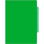 Папка-уголок Бюрократ -E356GRN 3 уровн. A4 пластик 0.15мм зеленый