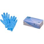 Перчатки нитрил, н/с, н/о, текстур, голубые, CW27 (L), 50 п/уп