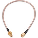 65503503215306, Male SMA to Female SMA Coaxial Cable, 152.4mm, RG316 Coaxial ...