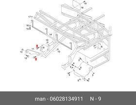 06028134911, Стопорный болт м14х1,5х30-10.9-man183-b1