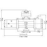 RUNVA Лебёдка автомобильная электрическая 12V Runva 10000 lbs 4500 кг EWX10000S