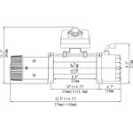 Лебёдка автомобильная электрическая 12V 12000 lbs 5443 кг стальной трос EWX12000S