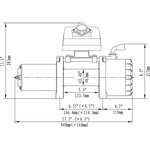 RUNVA Лебёдка автомобильная электрическая 12V Runva 5000 lbs 2268 кг EWX5000S