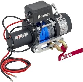 Фото 1/5 RUNVA Лебёдка автомобильная электрическая 12V Runva EWX5000SR 2268 кг (синтетический трос) EWX5000SR