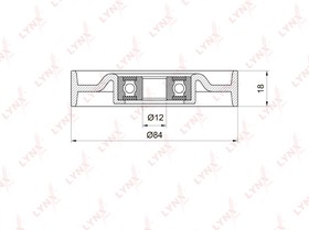 Фото 1/7 PB-5041, PB-5041 Натяжной ролик / Приводной LYNXauto