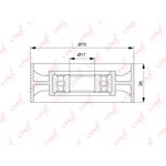 PB-5168, PB-5168 Ролик натяжного механизма / приводной LYNXauto