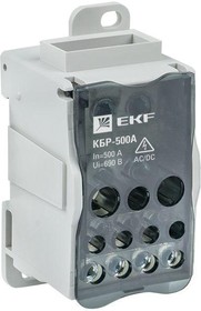 Фото 1/10 Блок распределительный КРОСС крепеж на панель и DIN КБР-500А EKF plc-kbr500
