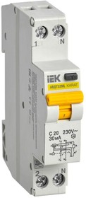 Фото 1/2 Выключатель автоматический дифференциального тока С 20А 30мА АВДТ32МL KARAT IEK MVD12-1-020-C-030