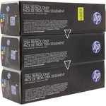 Картридж лазерный HP 128A CF371AM голубой/пурпурный/желтый тройная упак ...