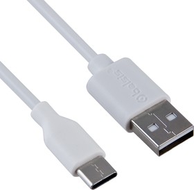 Фото 1/3 BS3217, Кабель USB 2.0 А вилка - USB Type C вилка, быстрая зарядка,2м, белый