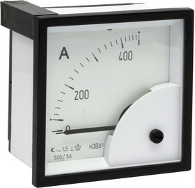 Фото 1/2 D72SD5A/0-500A, D72SD Analogue Panel Ammeter 0/500A For 500/5A CT AC, 72mm x 72mm Moving Iron
